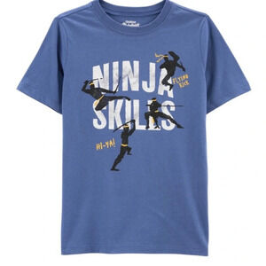 OshKosh Boys NWT “Ninja Skills” Tee Shirt
Short Sleeve Blue Graphic Print Sz 14
